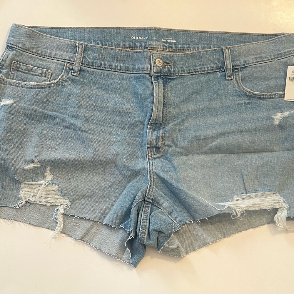 Brand New Old Navy Women's Blue Denim Boyfriend Shorts Size 20